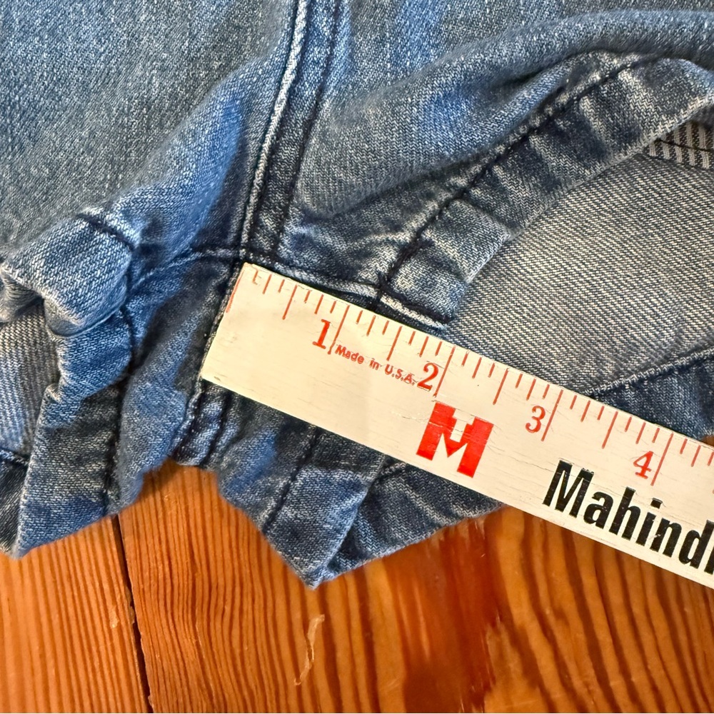 Free People High Rise "Lumineer Sailor Shorts" Denim Size 26 Festival Micro Mini - Picture 11 of 11
